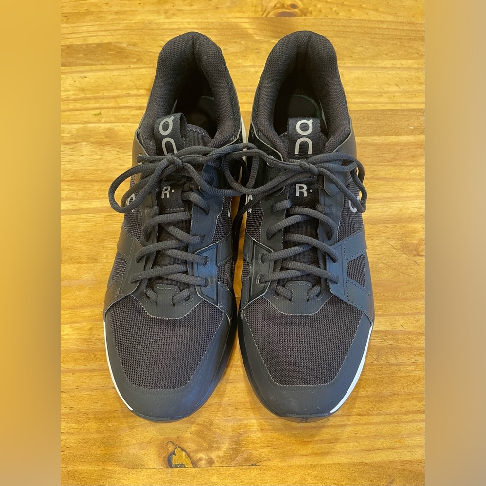 On Running Men's Black and White shoes